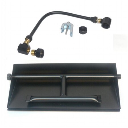 Tretco Tretco OB2-BK2-18-NG 15 in. 14GA Powder Coated Dual Burner Pan Kit; Natural Gas OB2-BK2-18-NG